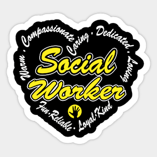 Social Worker Heart Social work Lover Gift Sticker